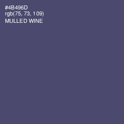 #4B496D - Mulled Wine Color Image